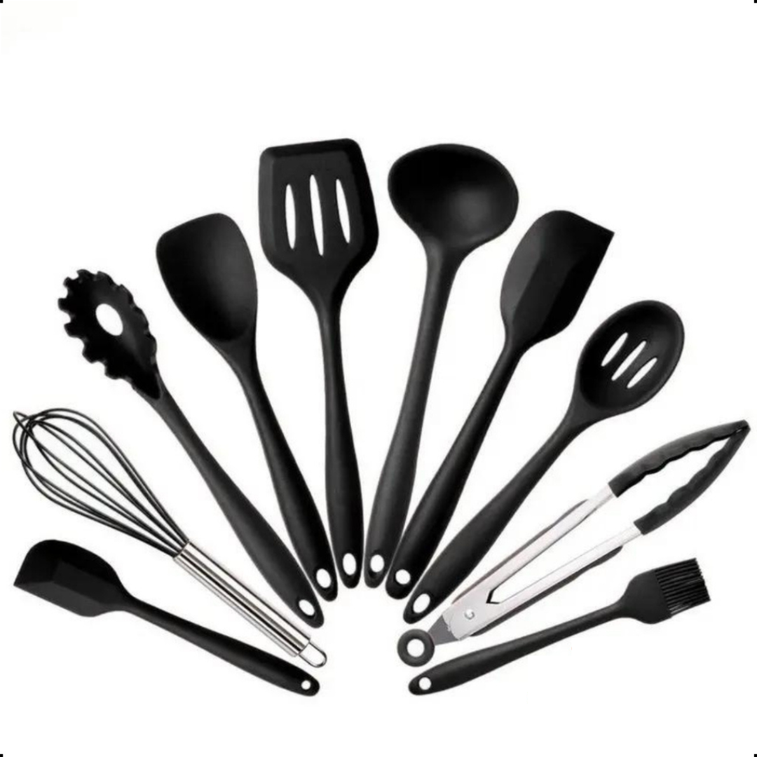 Conjunto de Utensílios em Silicone | 10 Peças Santorini ©