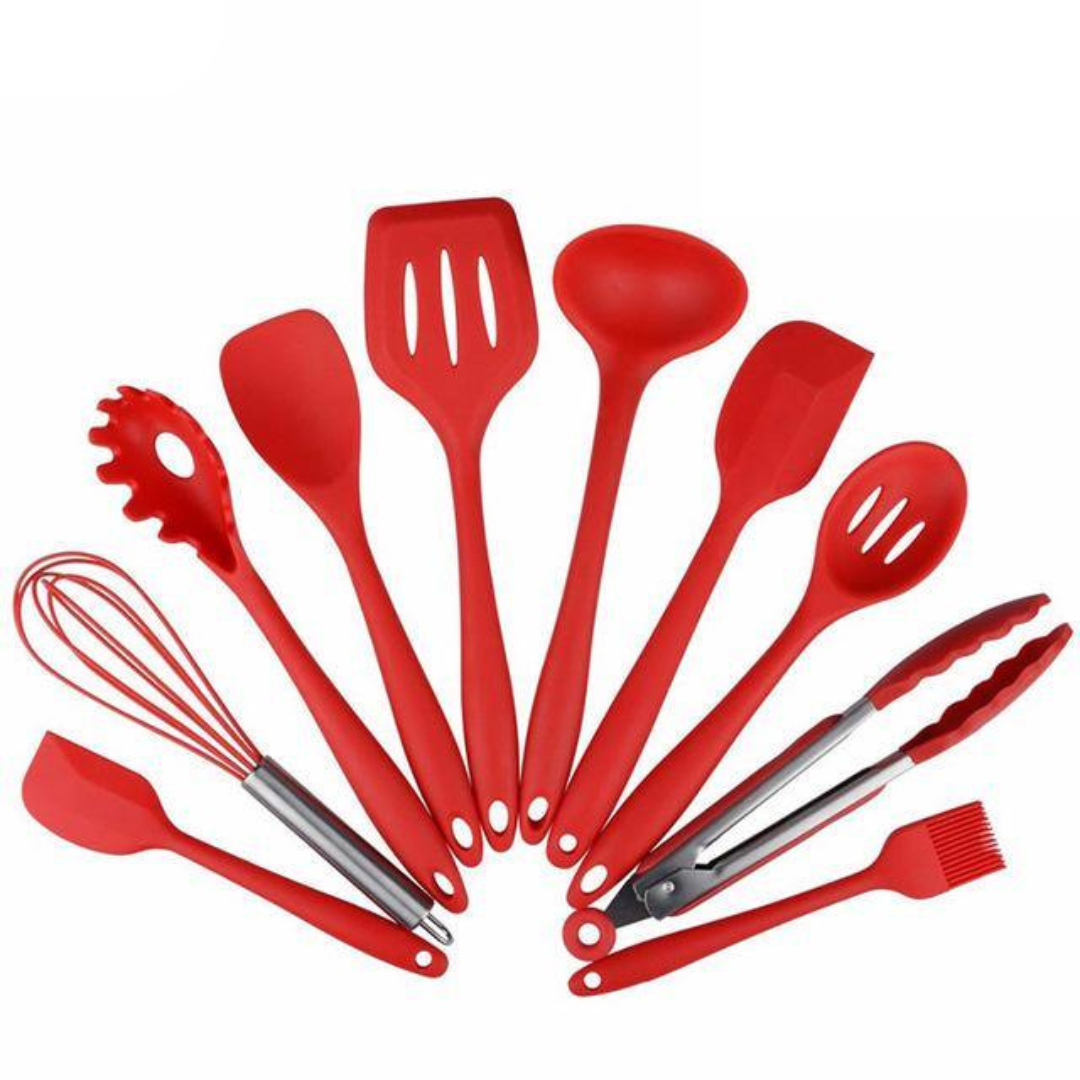 Conjunto de Utensílios em Silicone | 10 Peças Santorini ©