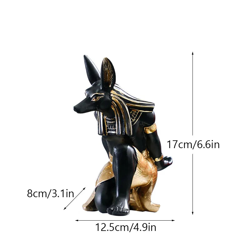 Estatueta Egípcio Anúbis Cão de Resina | Santorini ©