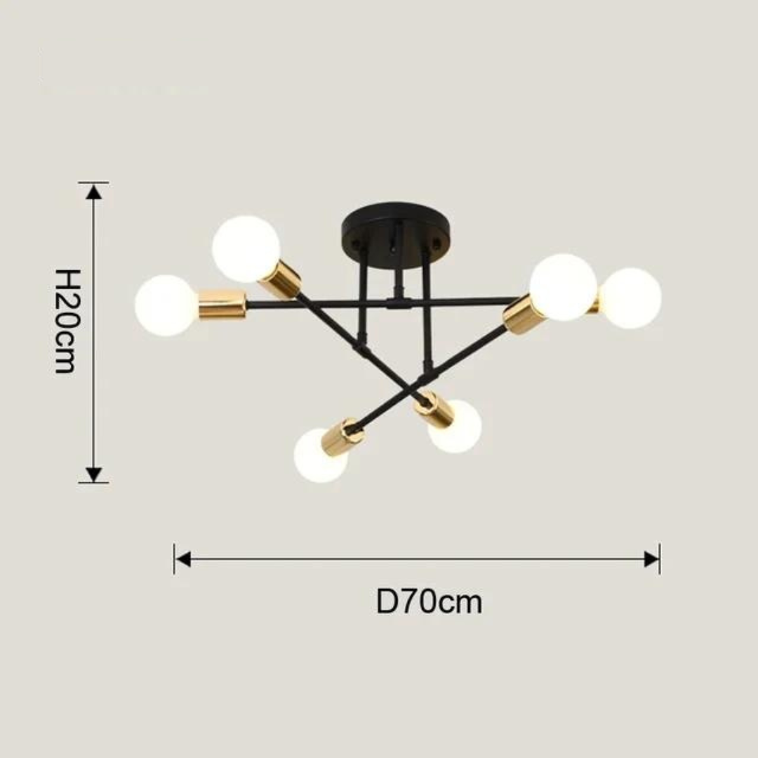 Lustre Moderno Minimalista 6 Lâmpadas | Santorini ©