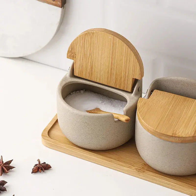 Pote de Tempero de Cerâmica Estilo Japonês | Santorini ©