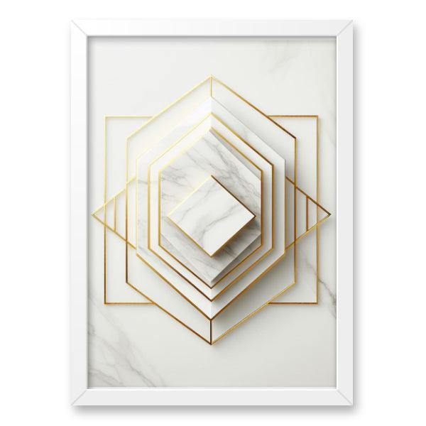 Quadro Harmonia Dourada | Santorini ©